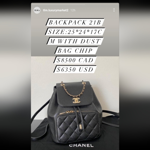 SOLD.$4000 direct Authentic Chanel business affinity red backpack, Caviar lea… - Picture 16 of 16